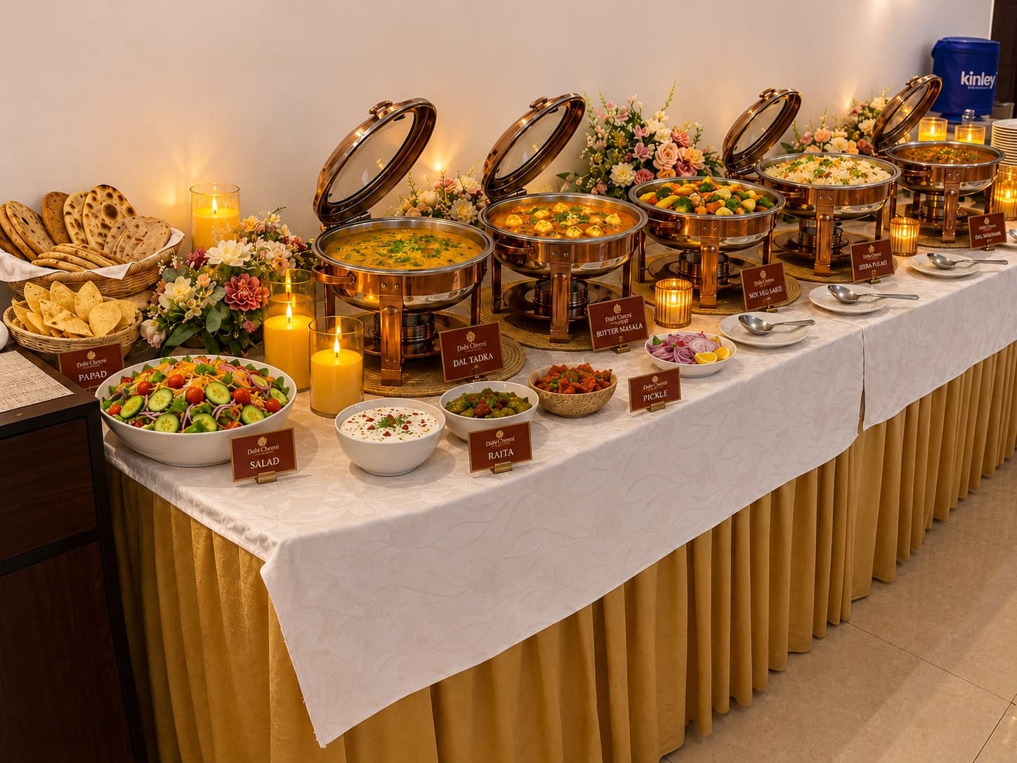 Traditional Copper Chafing Dishes and Hospitality