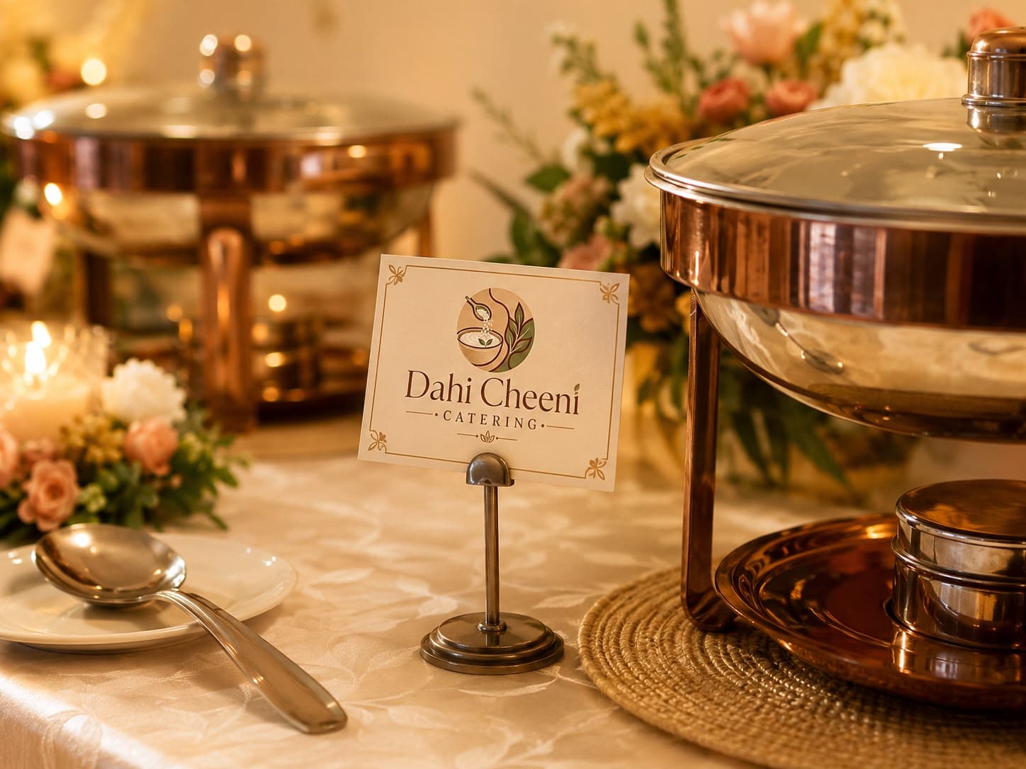 Premium home-style catering food presentation