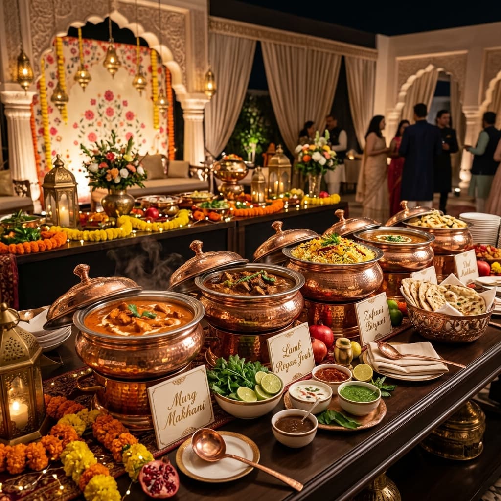Dahi Cheeni Premium Buffet Presentation Setup